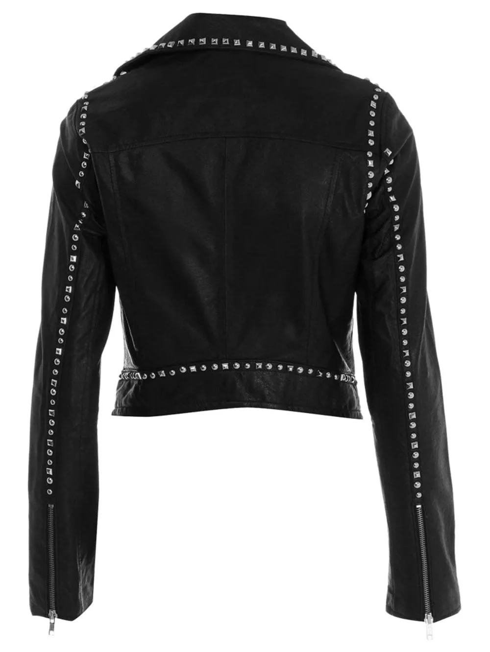 Studded Classic Leather Moto Jacket