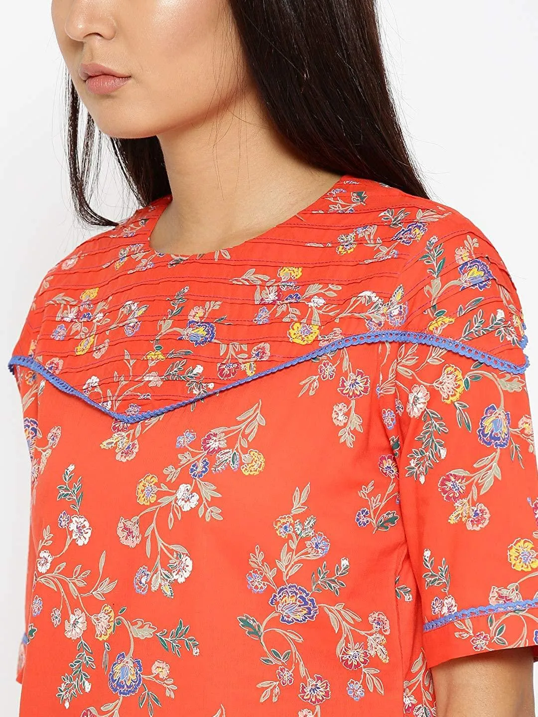 Style Quotient Womens Floral Print Tops