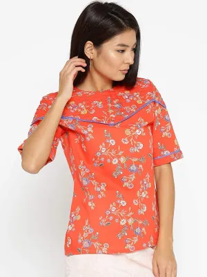 Style Quotient Womens Floral Print Tops