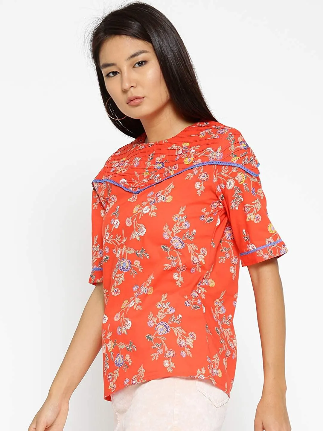 Style Quotient Womens Floral Print Tops