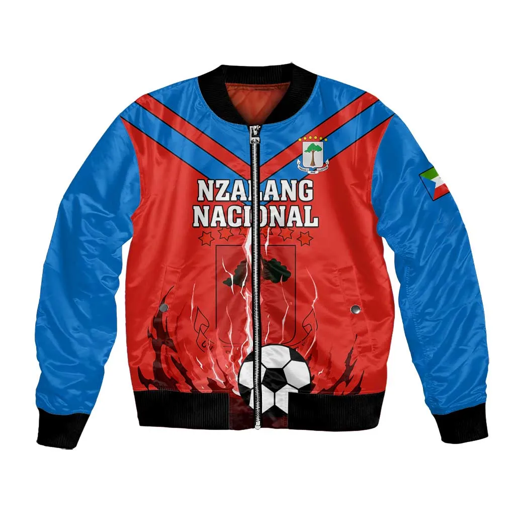Support Nzalang Nacional - Equatorial Guinea Football Bomber Jacket LT01