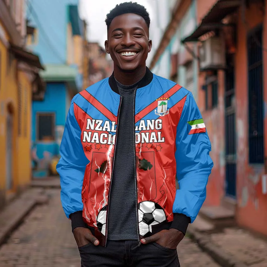 Support Nzalang Nacional - Equatorial Guinea Football Bomber Jacket LT01