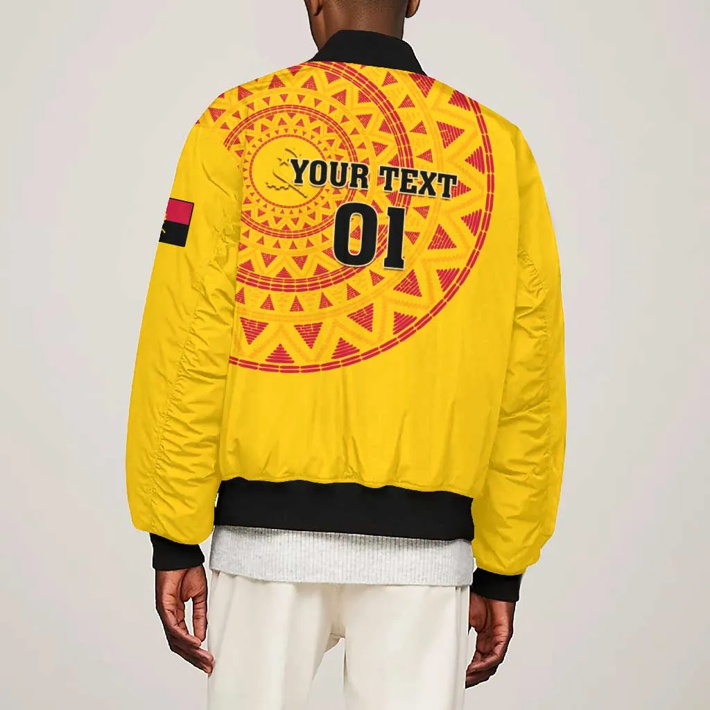 Support Palancas Negras - Yellow Angola Football Bomber Jacket LT01