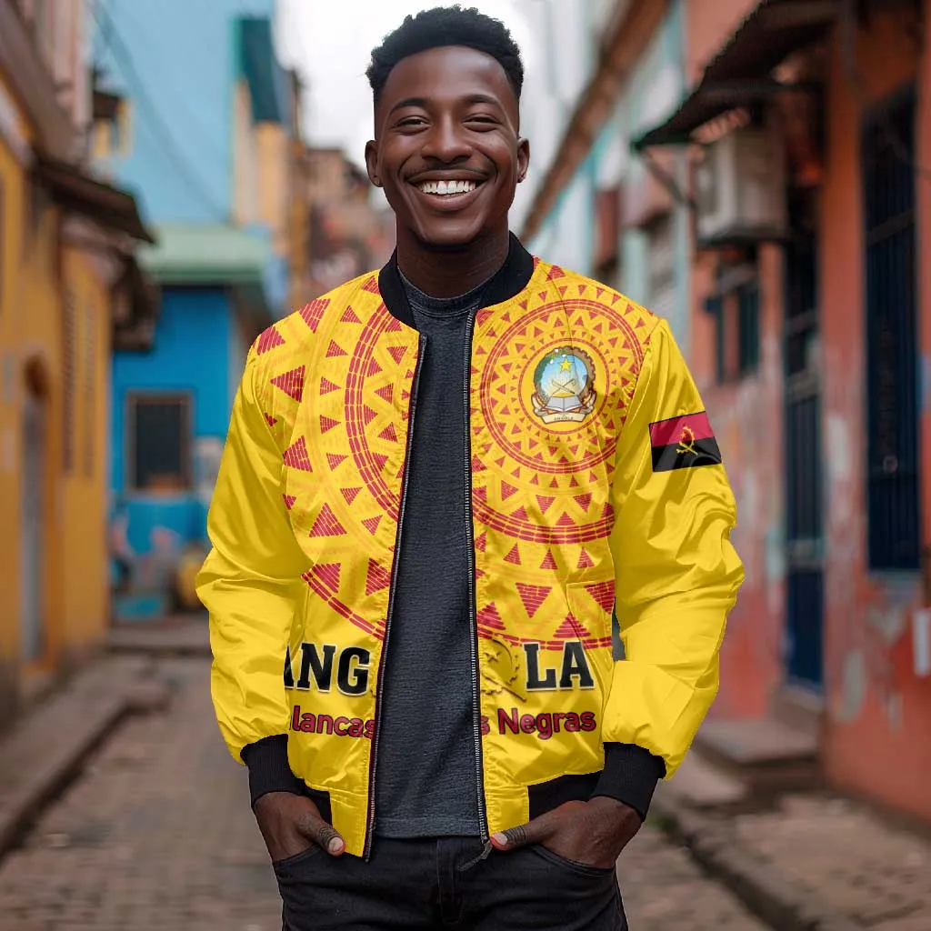 Support Palancas Negras - Yellow Angola Football Bomber Jacket LT01