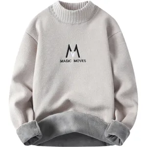 SWEATER MEN'S WINTER FLEECE-LINED THICKENED