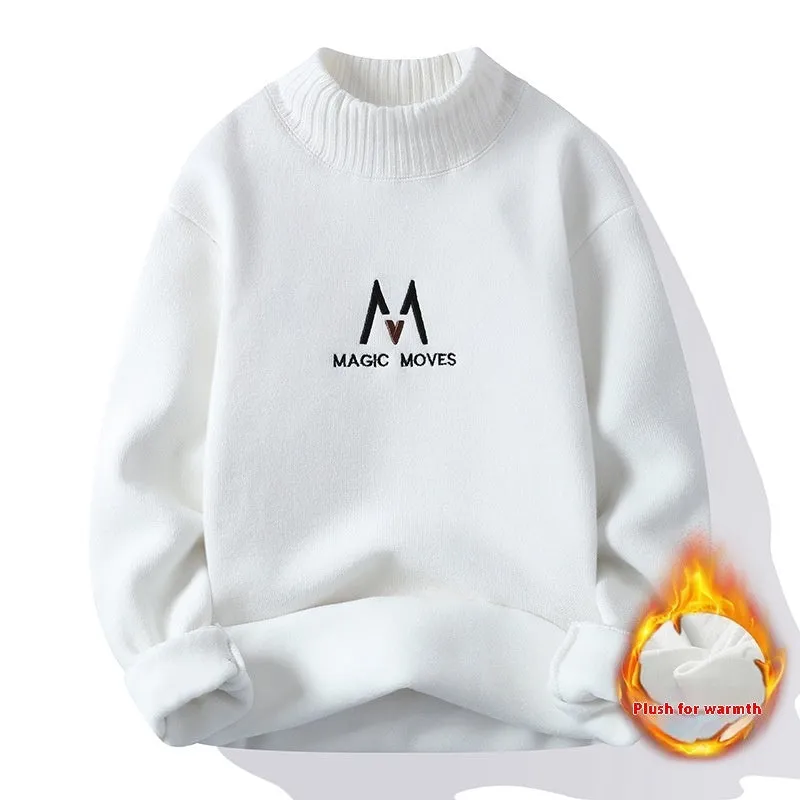 SWEATER MEN'S WINTER FLEECE-LINED THICKENED
