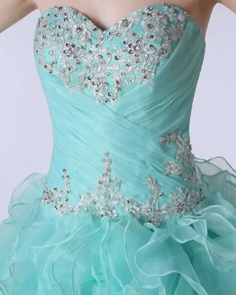 Sweet 16 Ball Gowns Quinceanera Dresses 2021 Sweetheart Floor-Length Vestido Debutante Special Ocasion Dresses