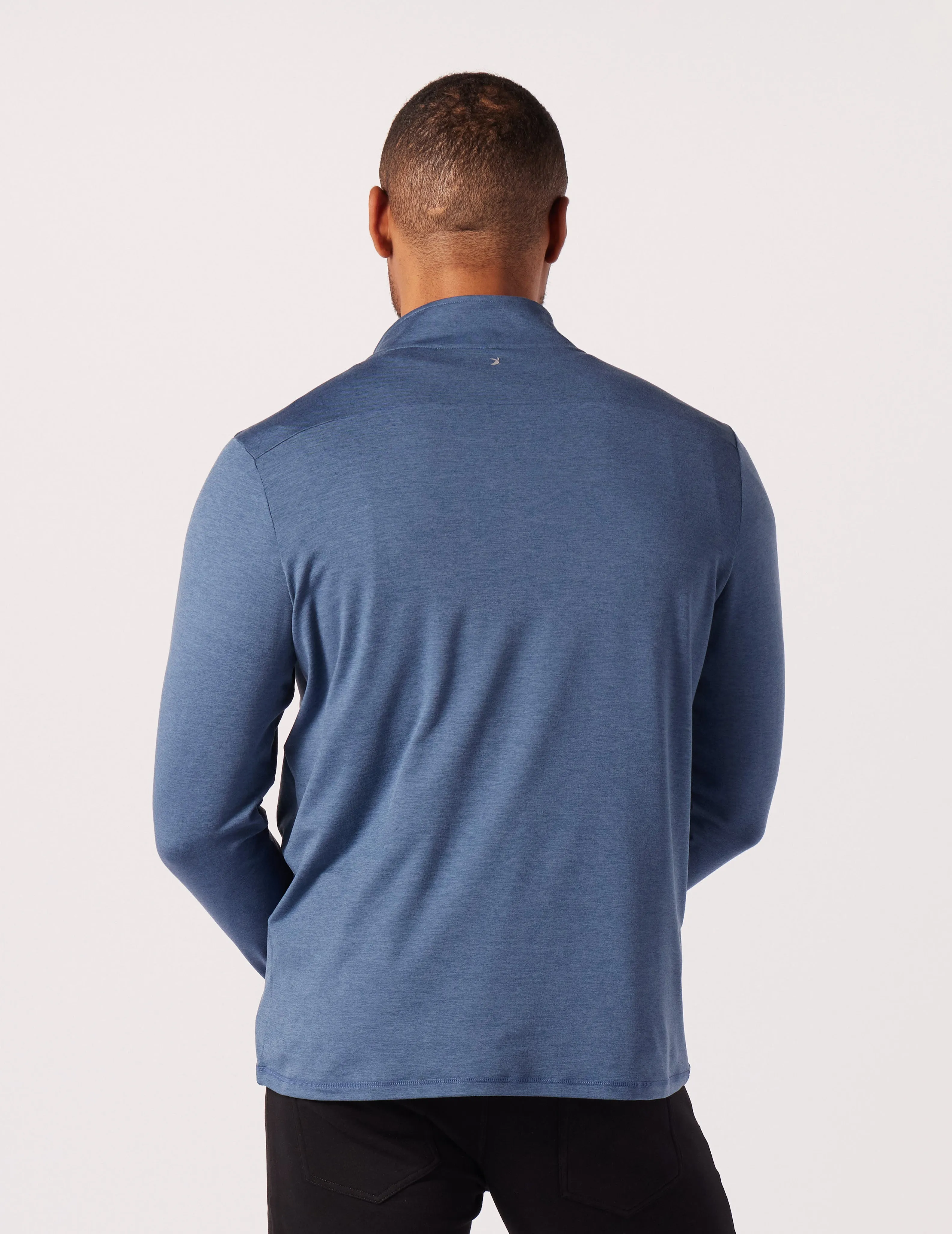 Tahoe 1/4 Zip: Washed Blue Marble