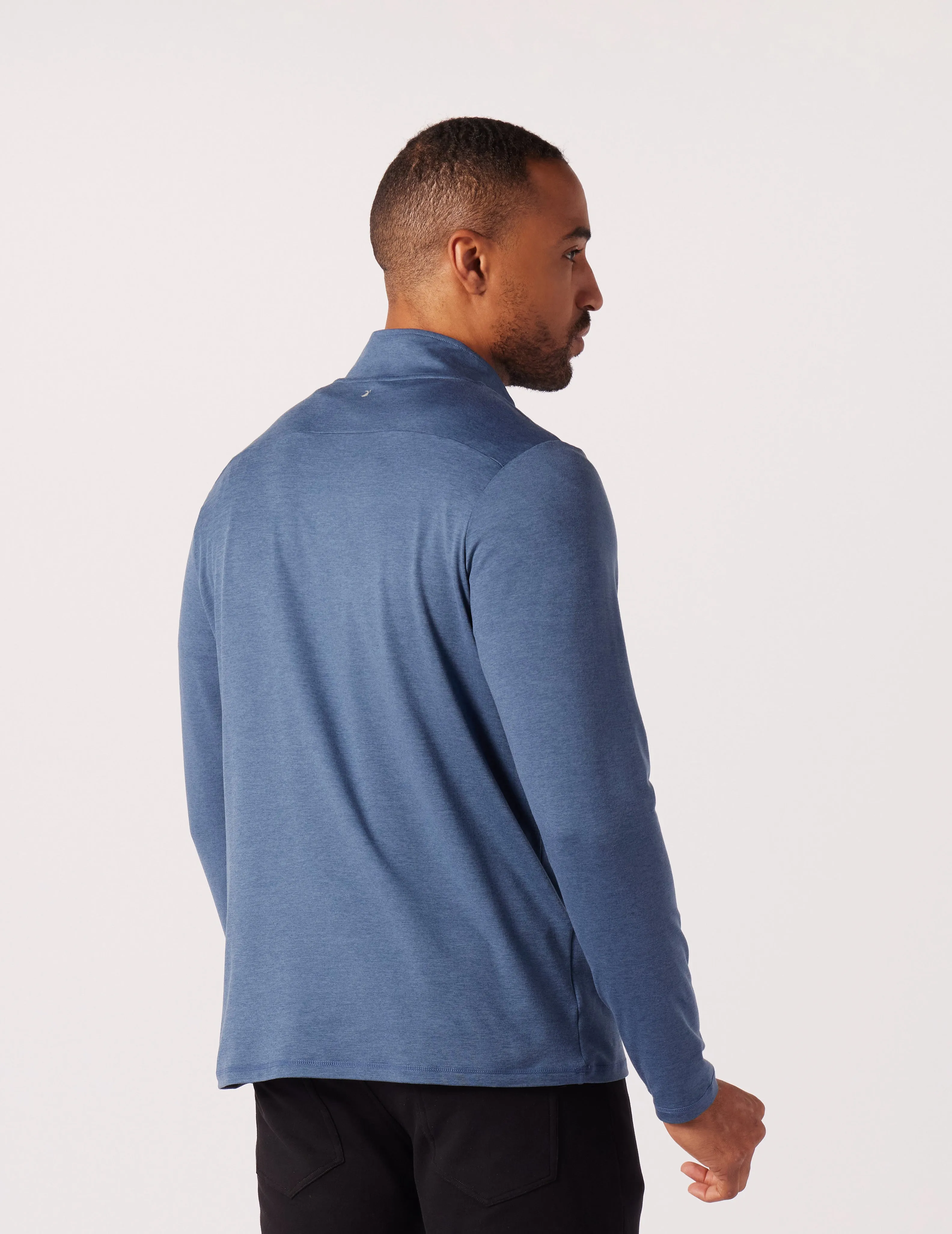 Tahoe 1/4 Zip: Washed Blue Marble