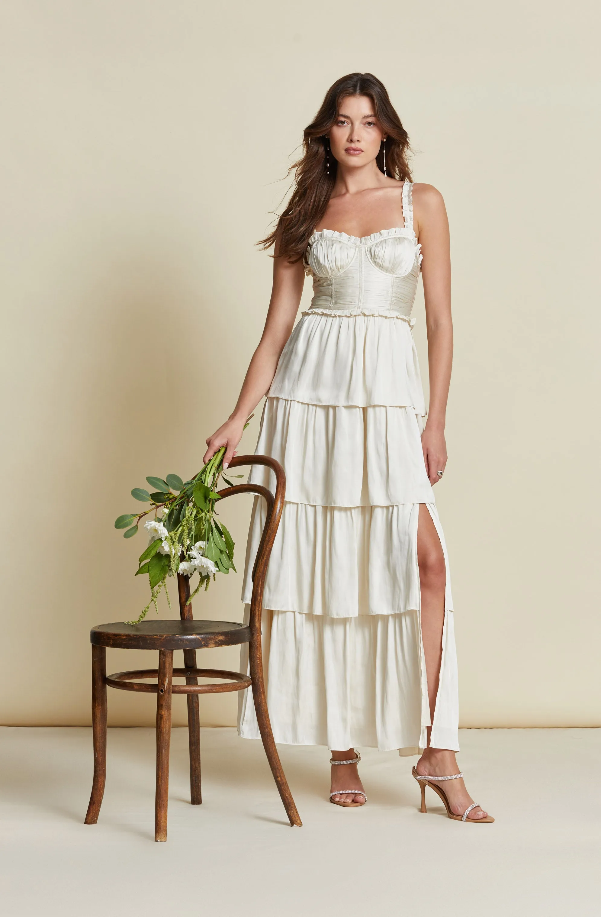 Tempany Tiered Bustier Maxi Dress