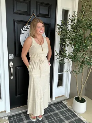 Terry Tank Athleisure Maxi | Beige