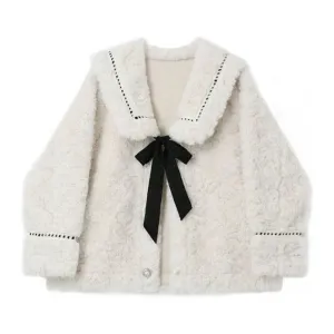 The Ivory Long Sleeve Winter Overcoat
