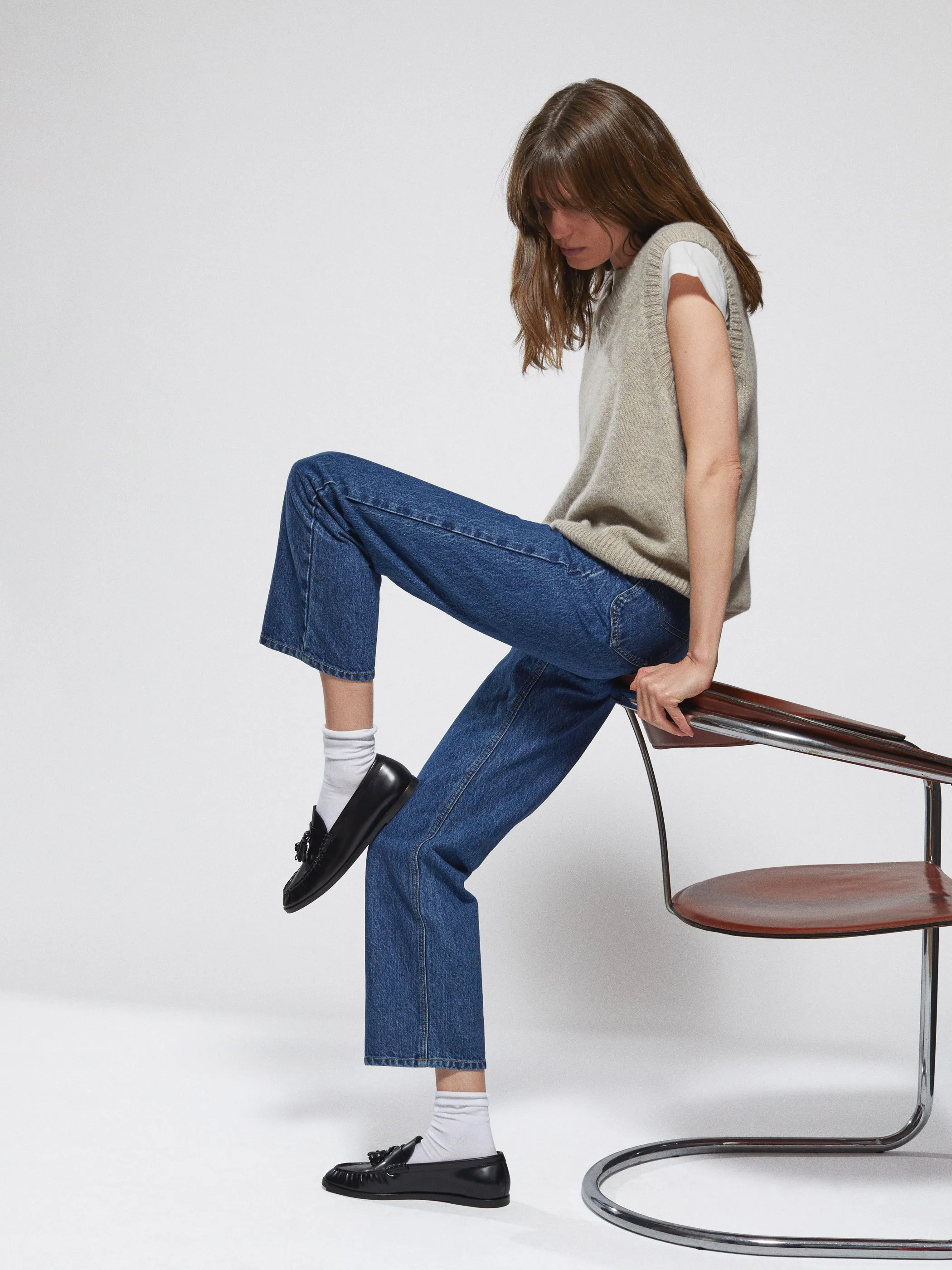 The Stevie Oversized Vest in Cashmere