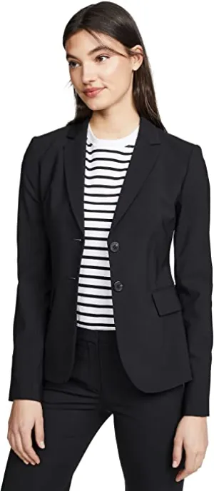 Theory Women's Carissa Blazer, Black, 6