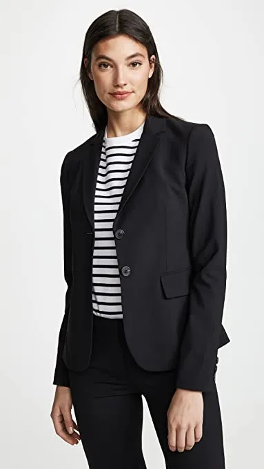 Theory Women's Carissa Blazer, Black, 6