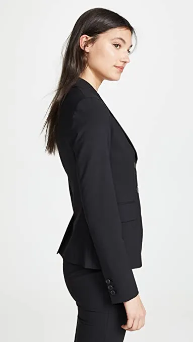 Theory Women's Carissa Blazer, Black, 6