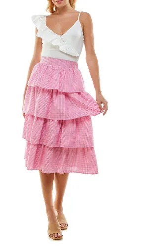 Tiered Midi Skirt