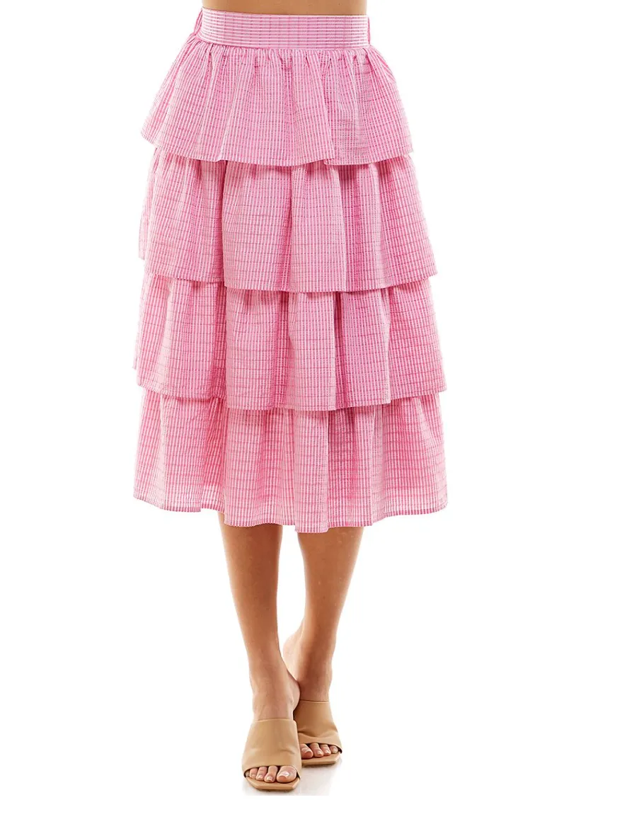 Tiered Midi Skirt