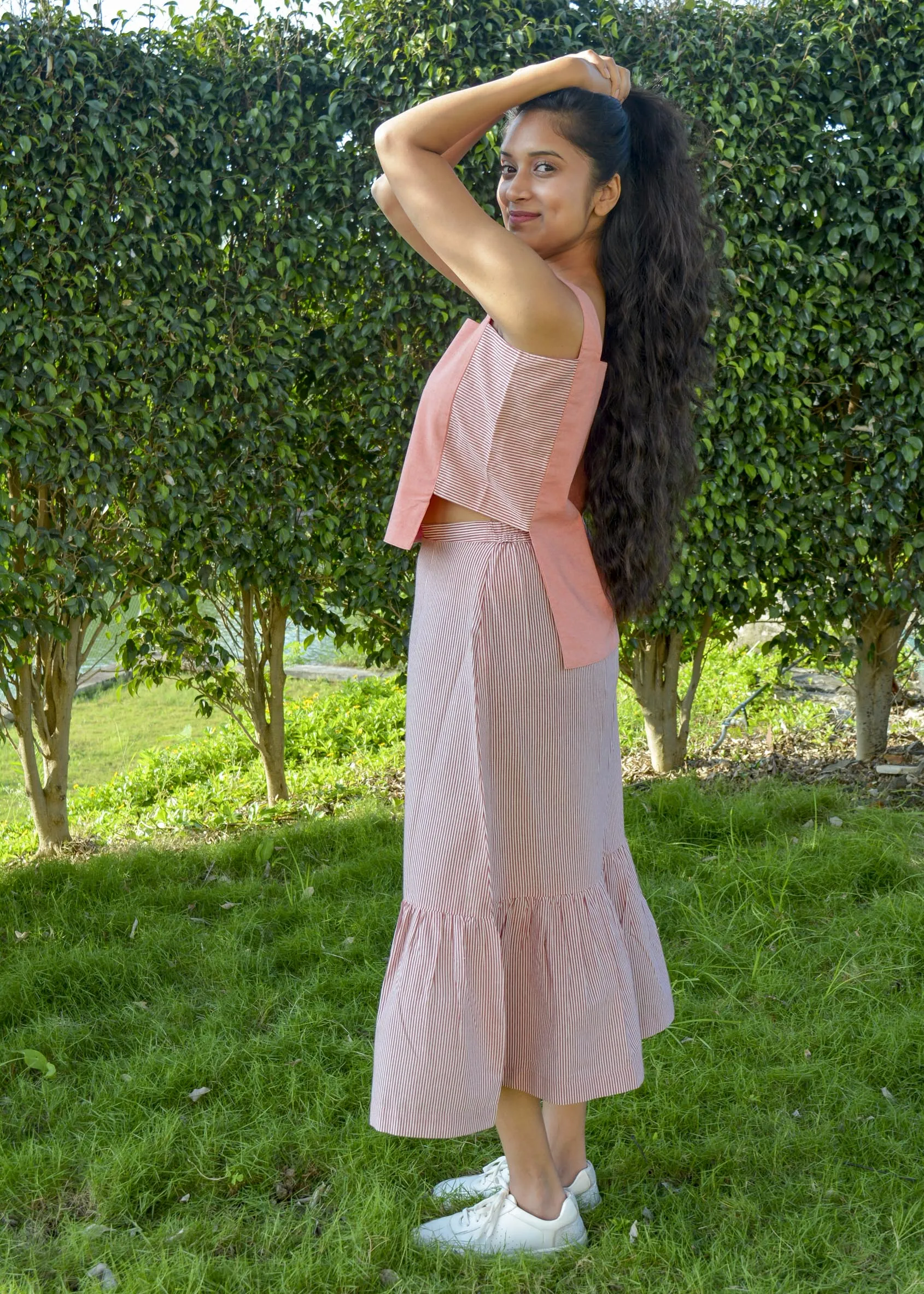 Twilight Ripples Midi Skirt