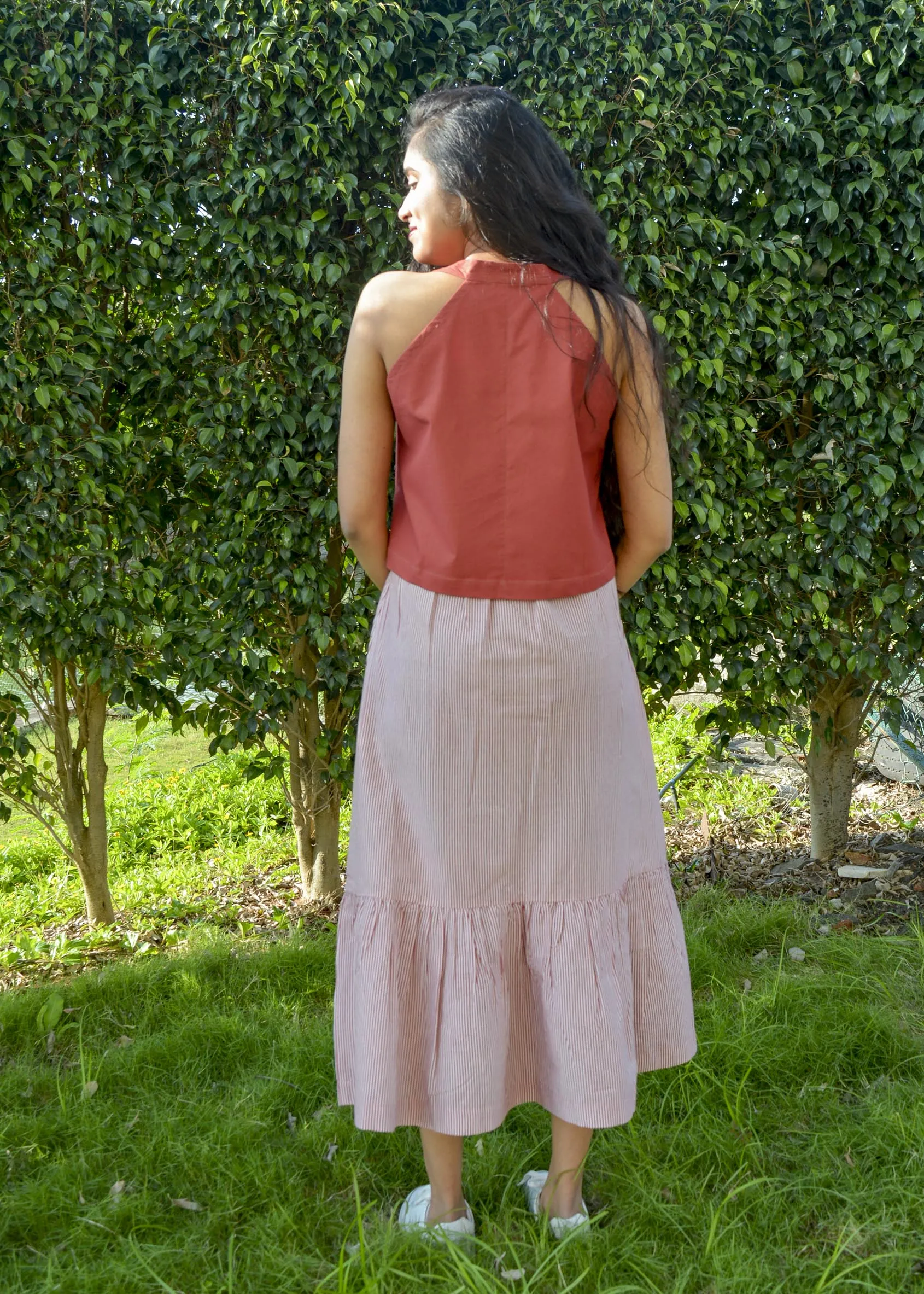 Twilight Ripples Midi Skirt