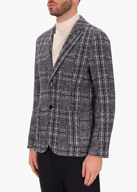 Two-Tone Tartan Boiled Wool Osea Jacket