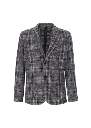 Two-Tone Tartan Boiled Wool Osea Jacket