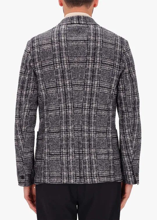 Two-Tone Tartan Boiled Wool Osea Jacket