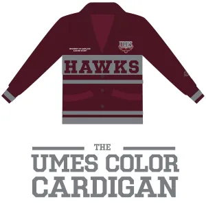 UMES COLOR Cardigan MAROON & GRAY