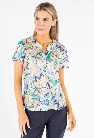 V-Neck Buttoned Top