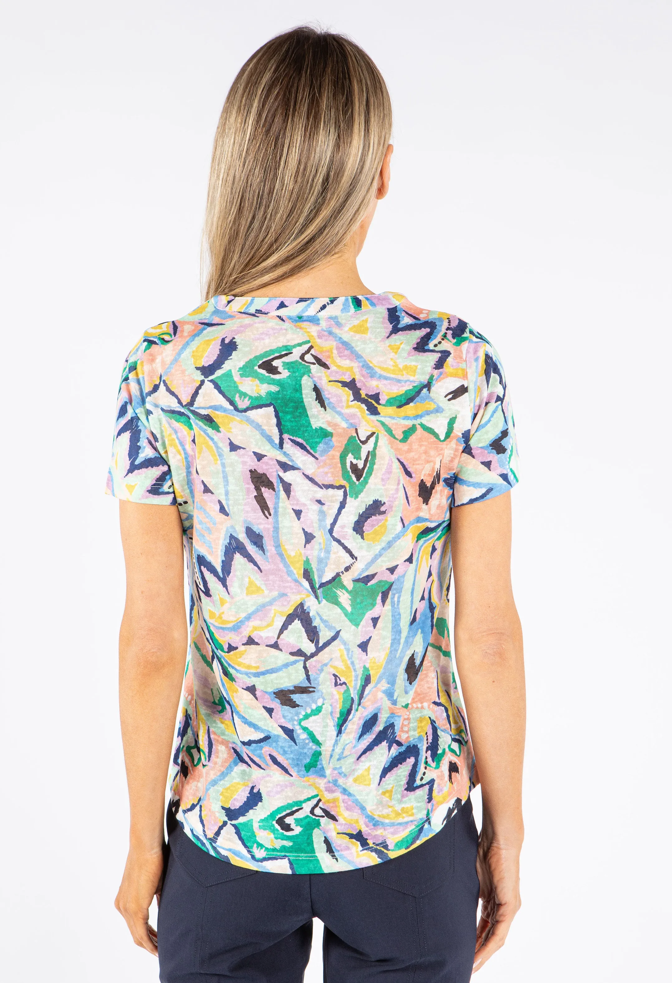 V-Neck Buttoned Top