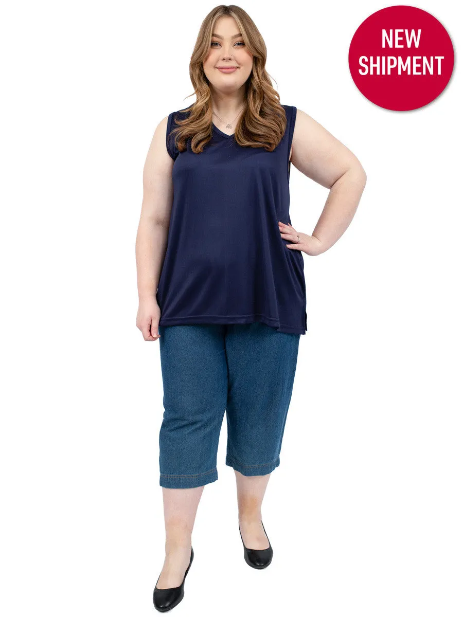 V-Neck Cami - Navy