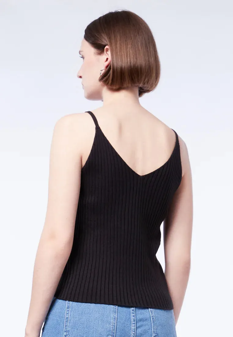 V-Neck Knit Tank Top