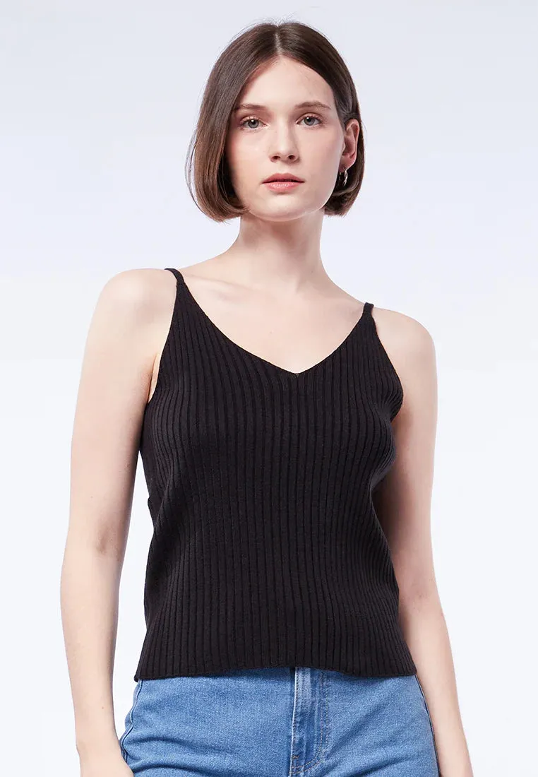 V-Neck Knit Tank Top