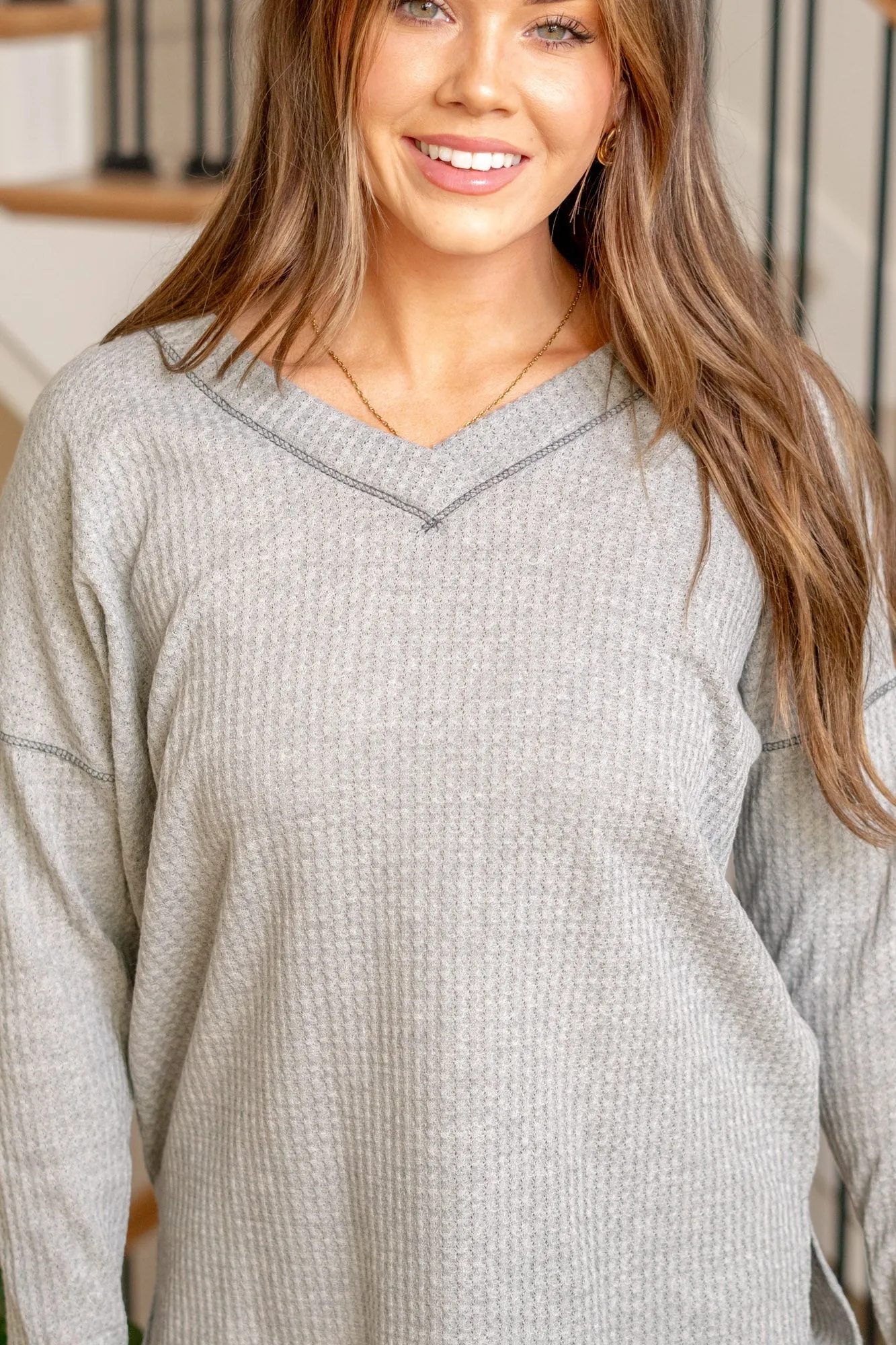 V Neck Long Sleeve Top