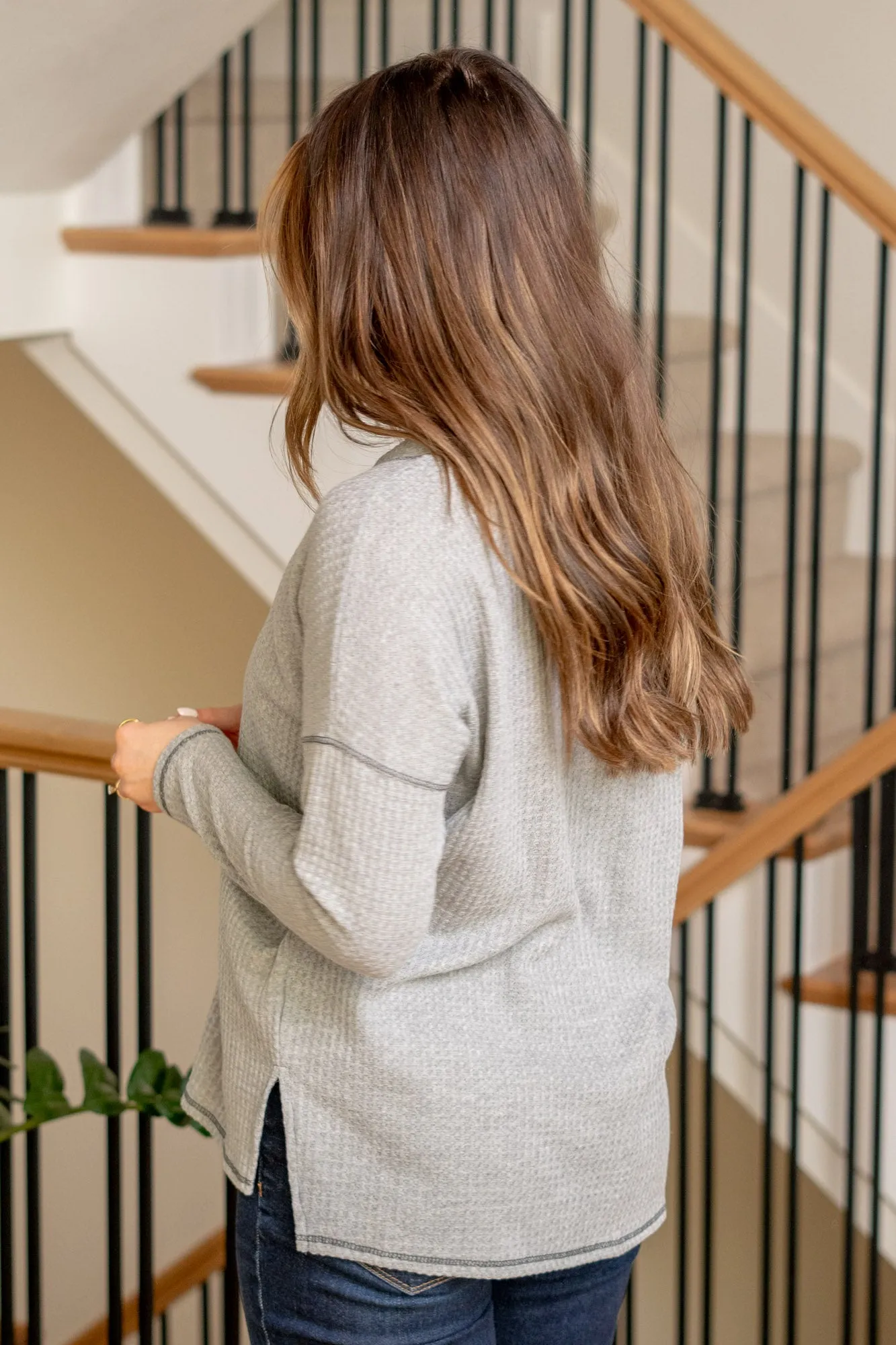 V Neck Long Sleeve Top