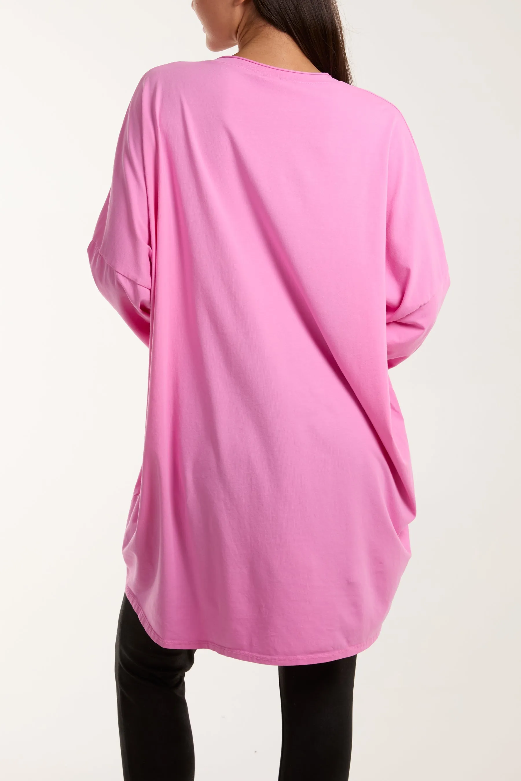 V-Neck Multicolour Flower Oversized Top