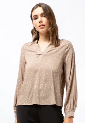 V-neck Printed Top