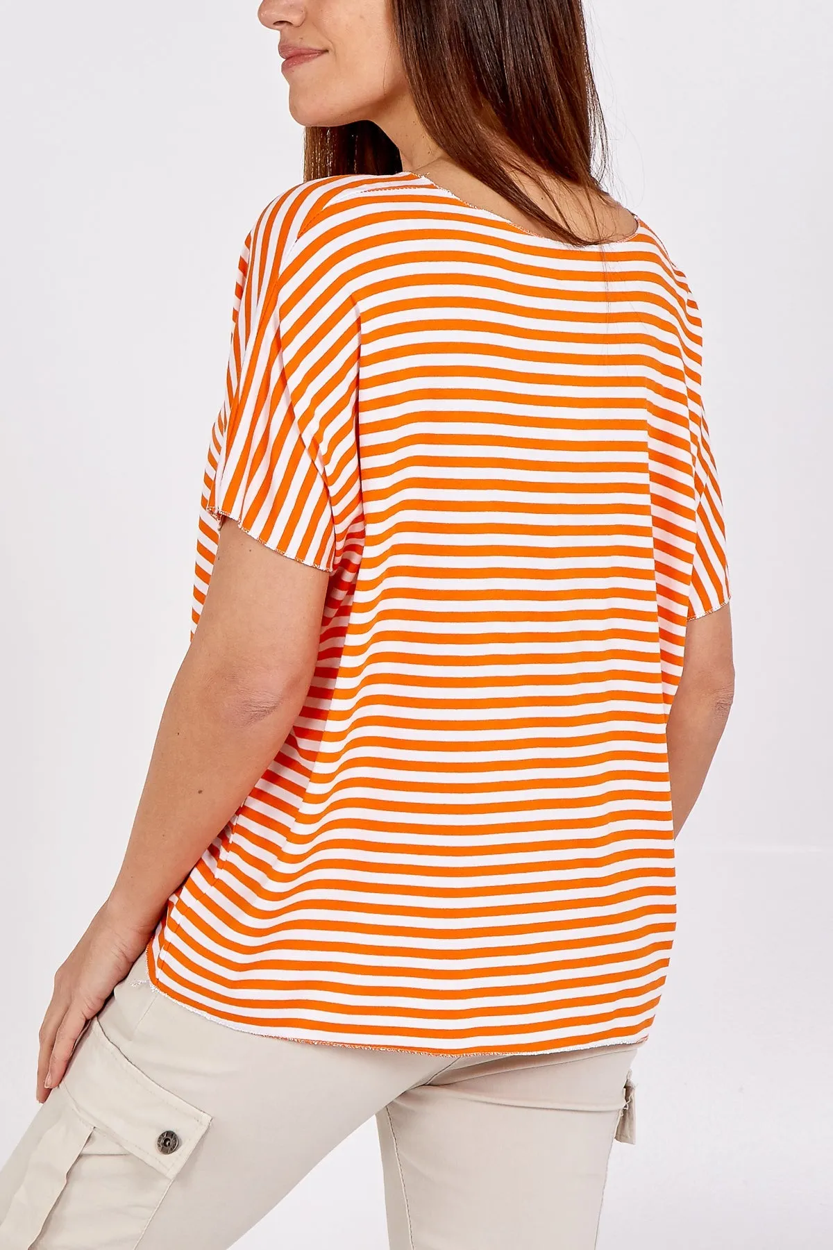 V-Neck Stripe T-Shirt