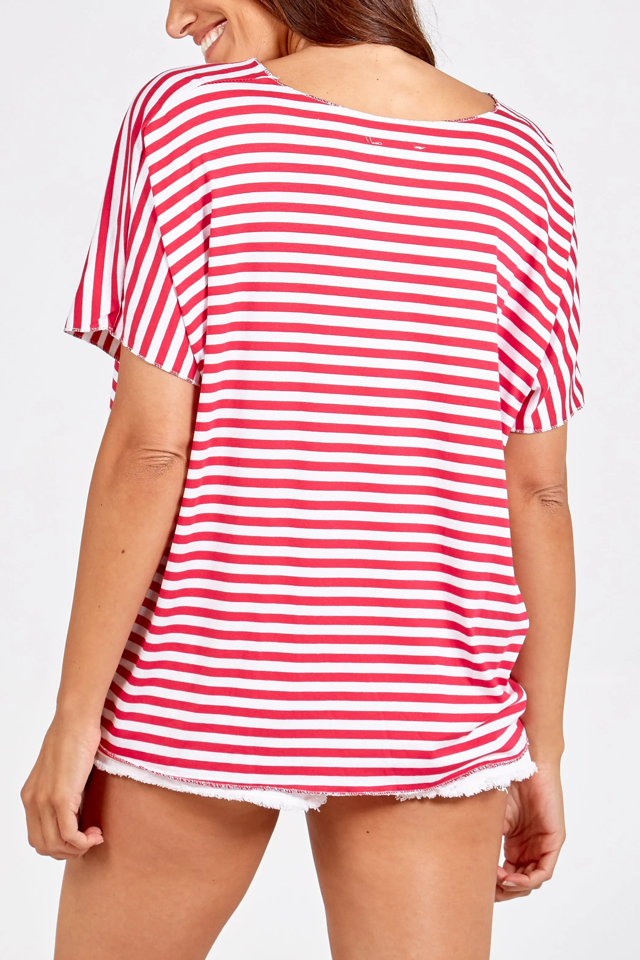 V-Neck Stripe T-Shirt