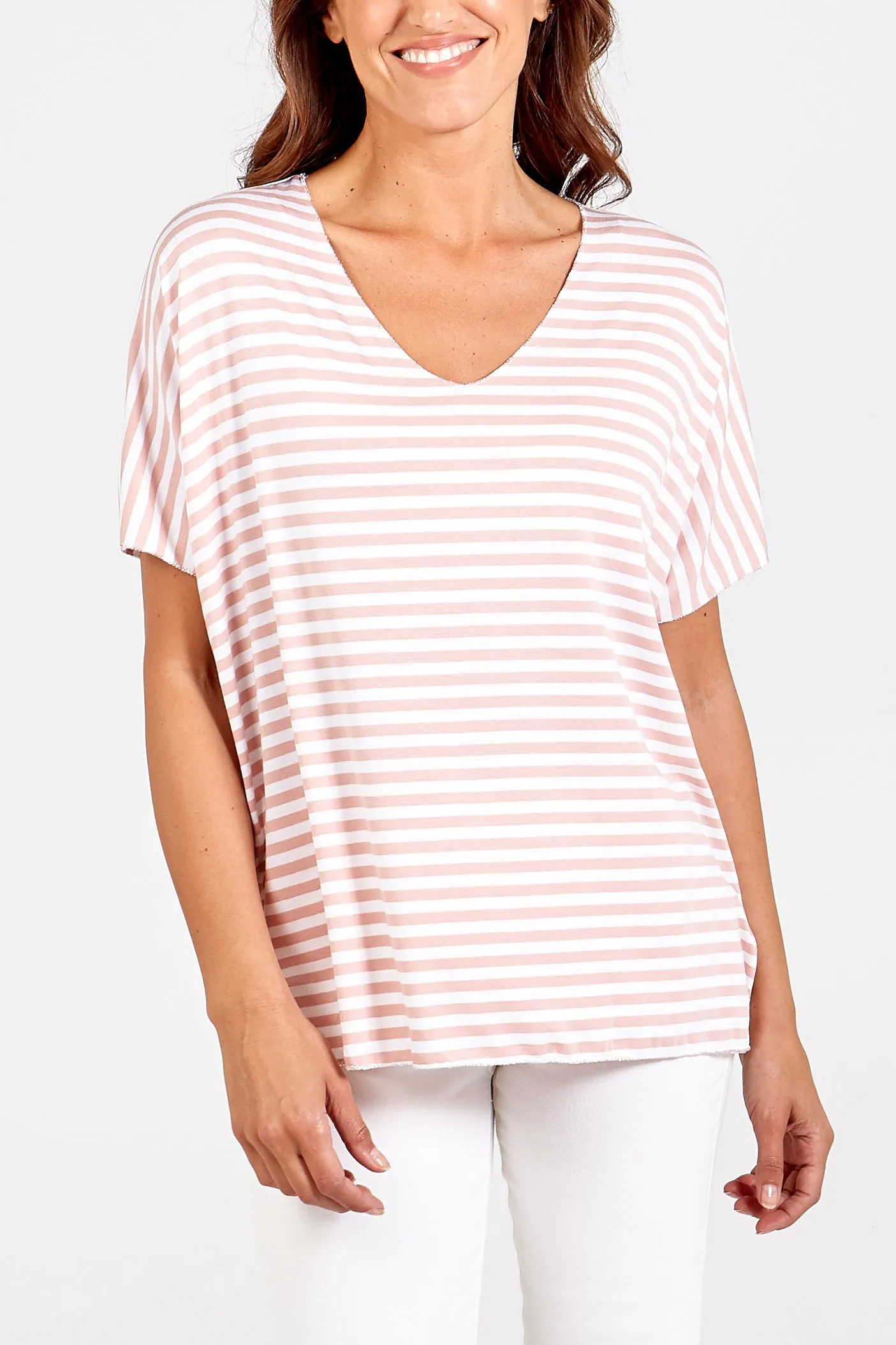 V-Neck Stripe T-Shirt