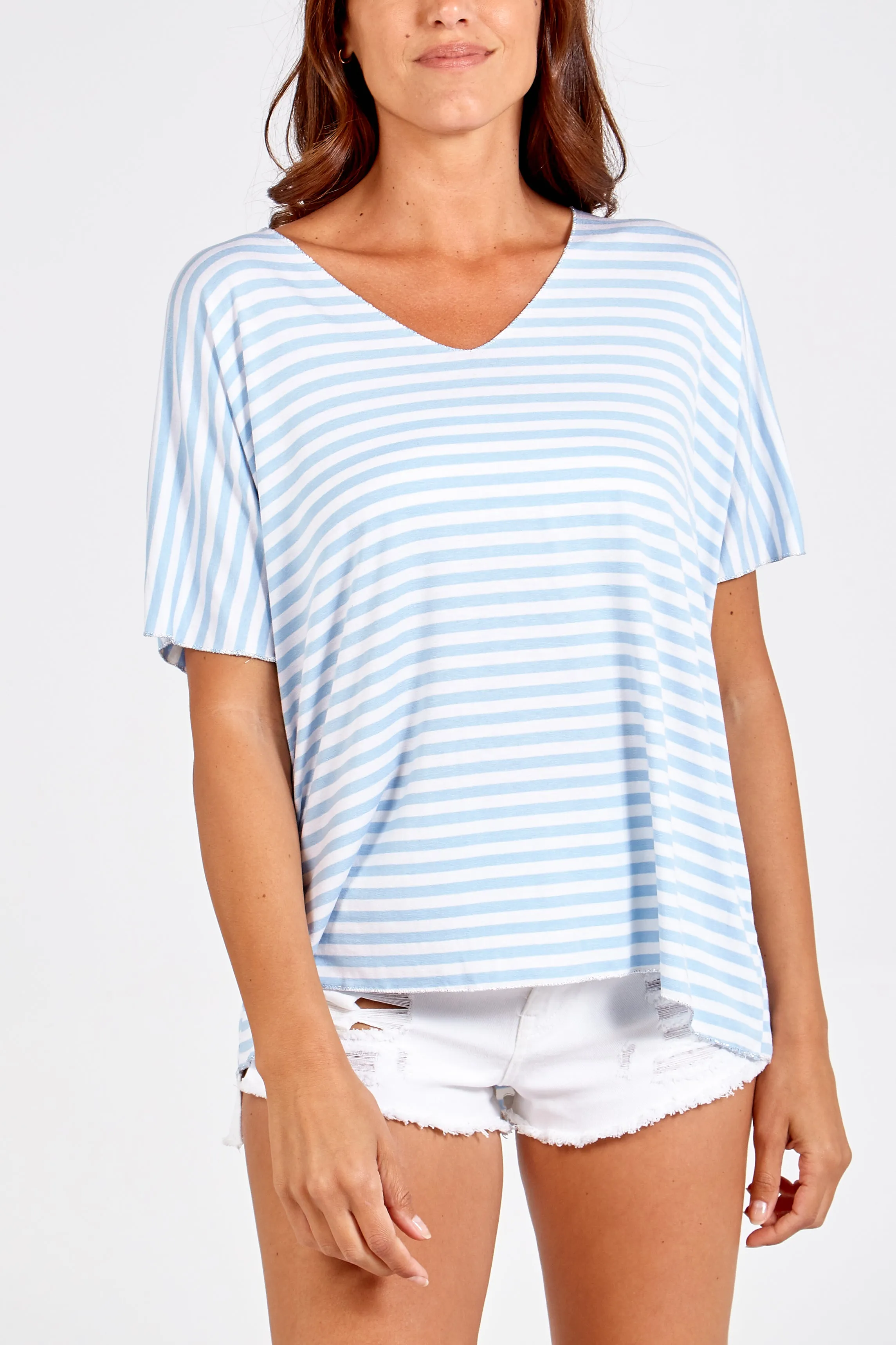 V-Neck Stripe T-Shirt