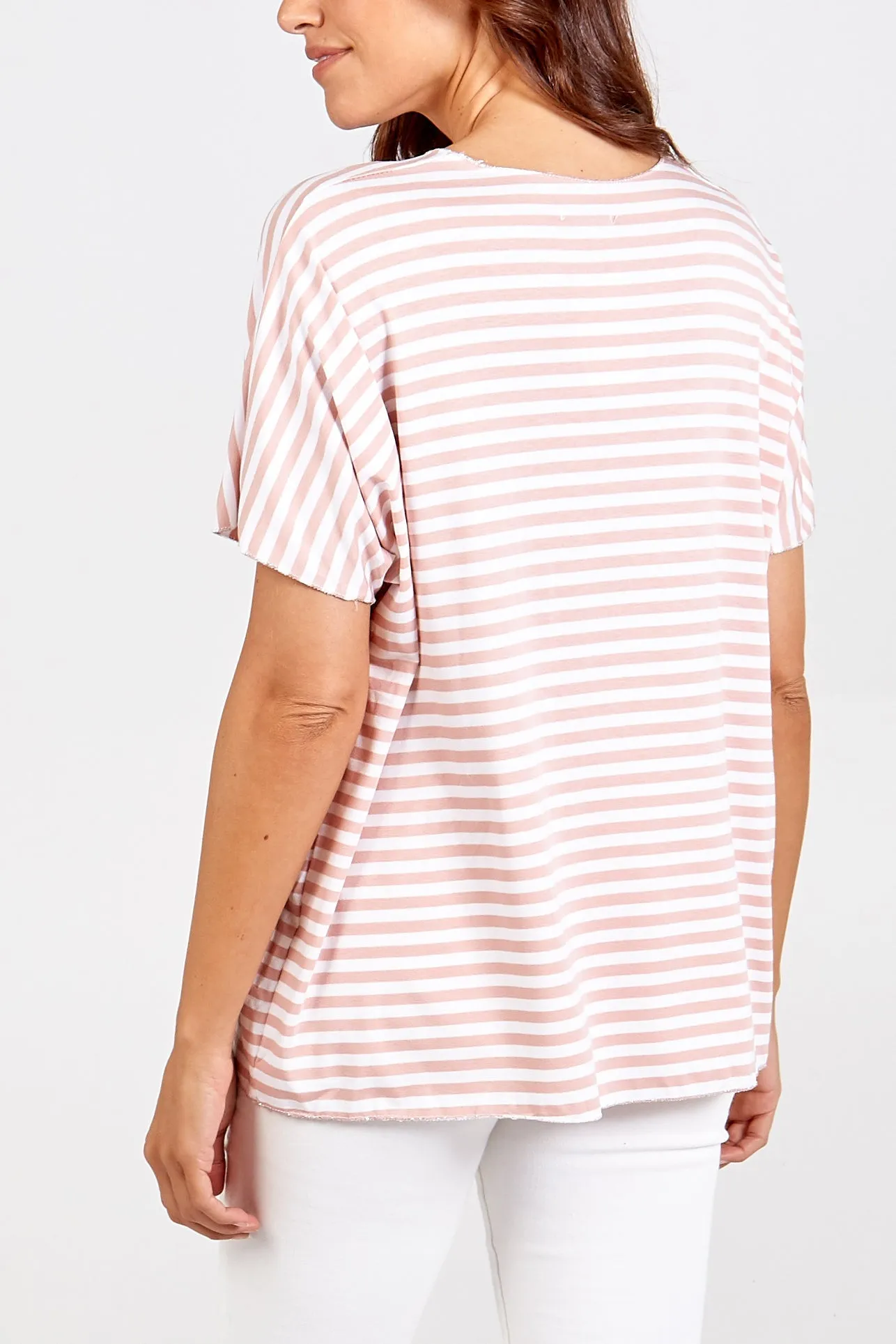 V-Neck Stripe T-Shirt