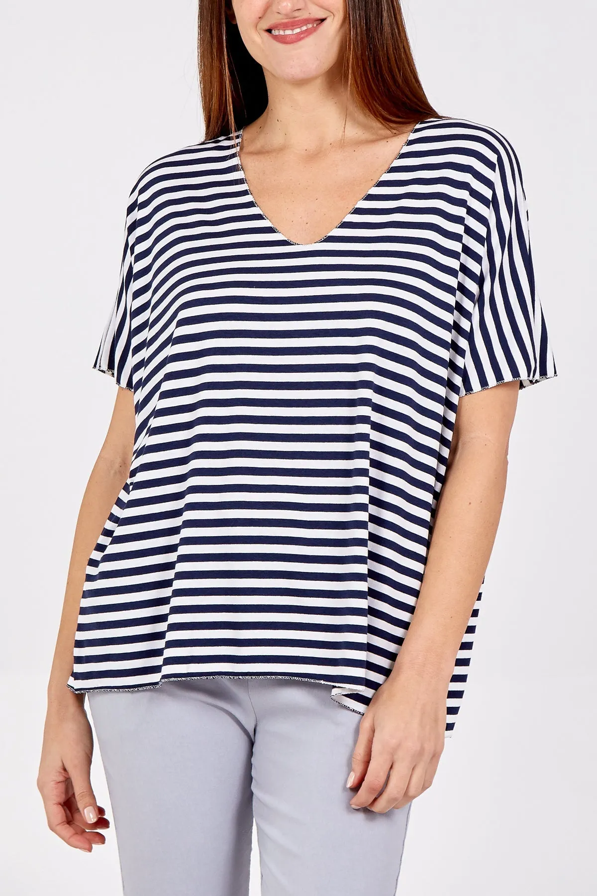 V-Neck Stripe T-Shirt