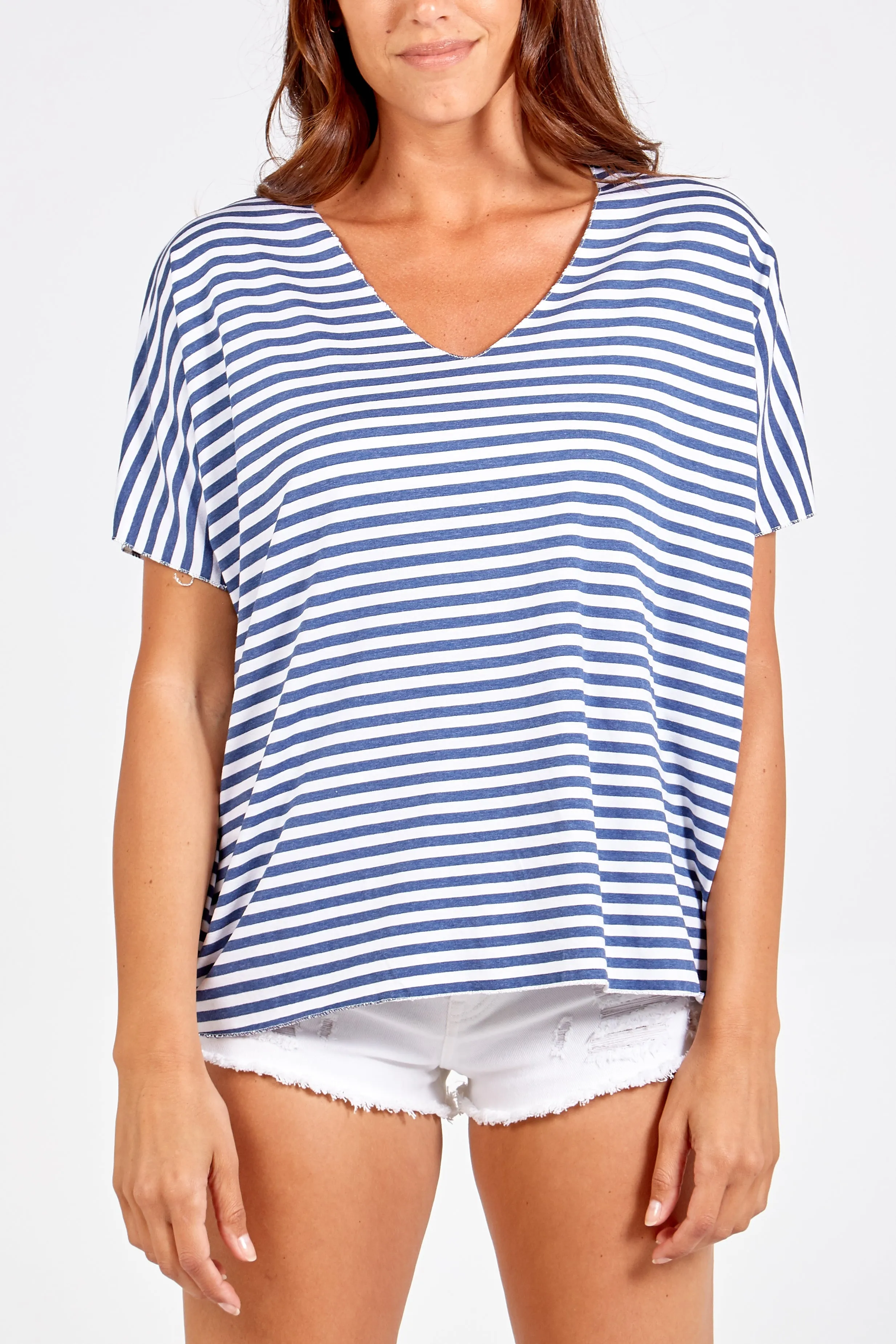 V-Neck Stripe T-Shirt