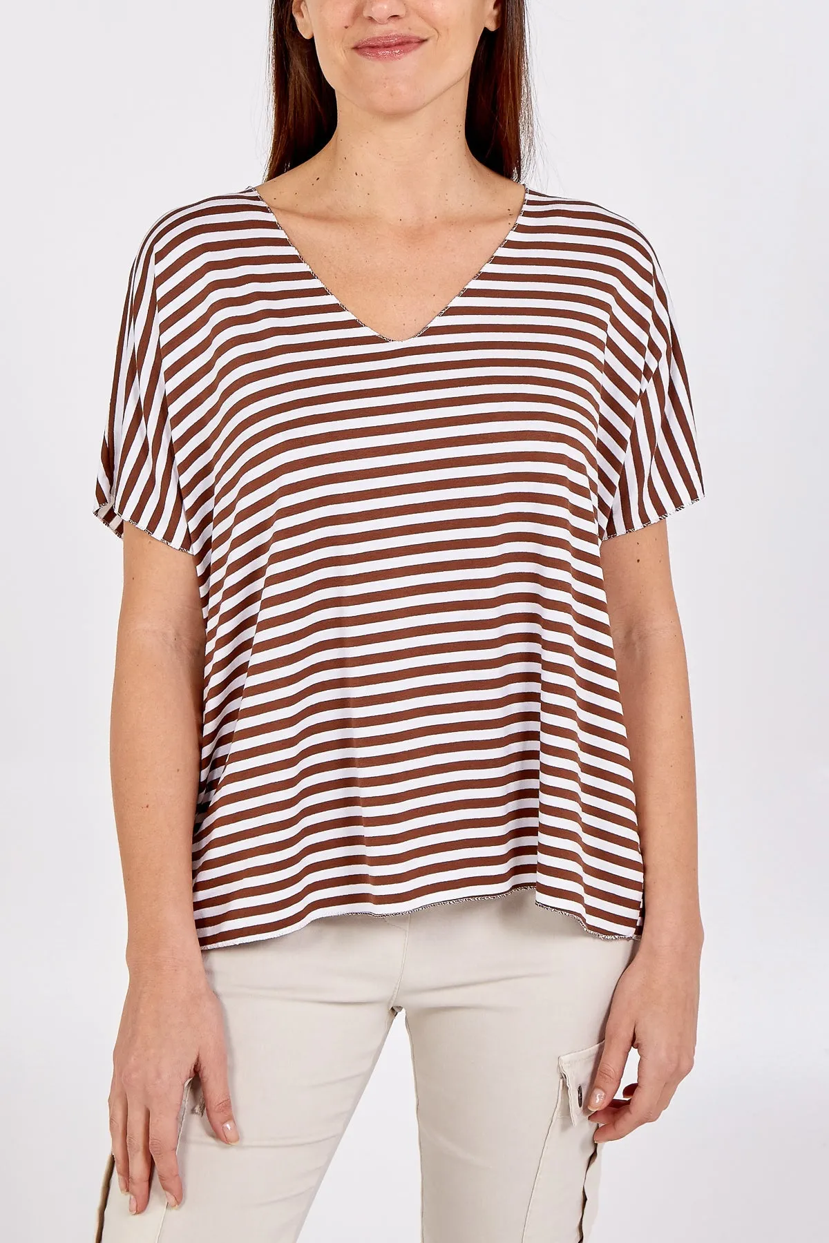 V-Neck Stripe T-Shirt