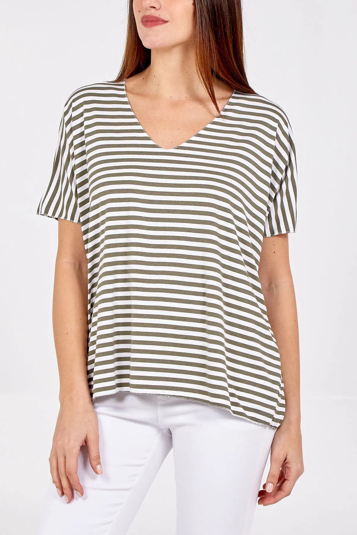 V-Neck Stripe T-Shirt