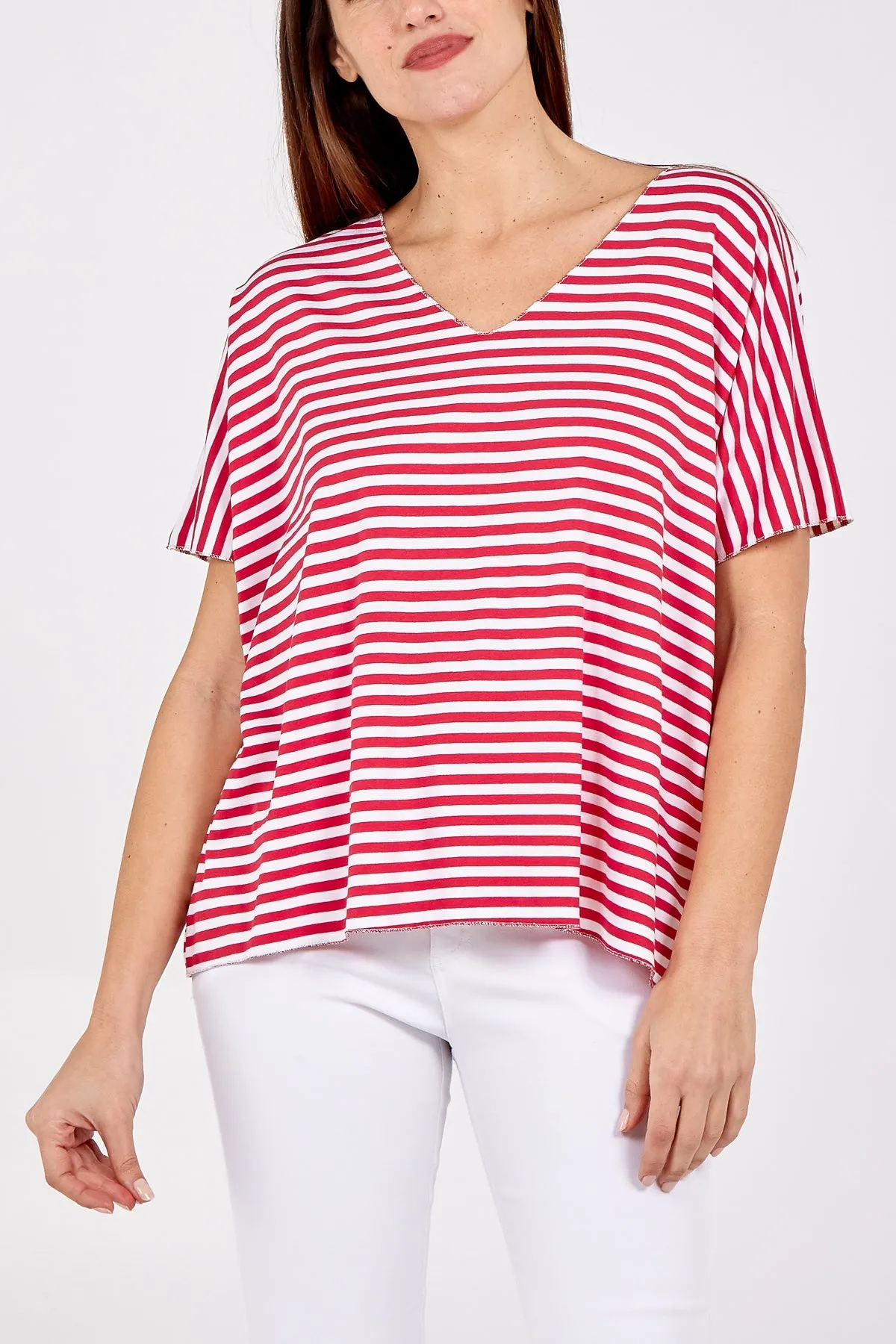 V-Neck Stripe T-Shirt