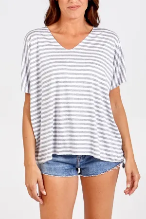 V-Neck Stripe T-Shirt