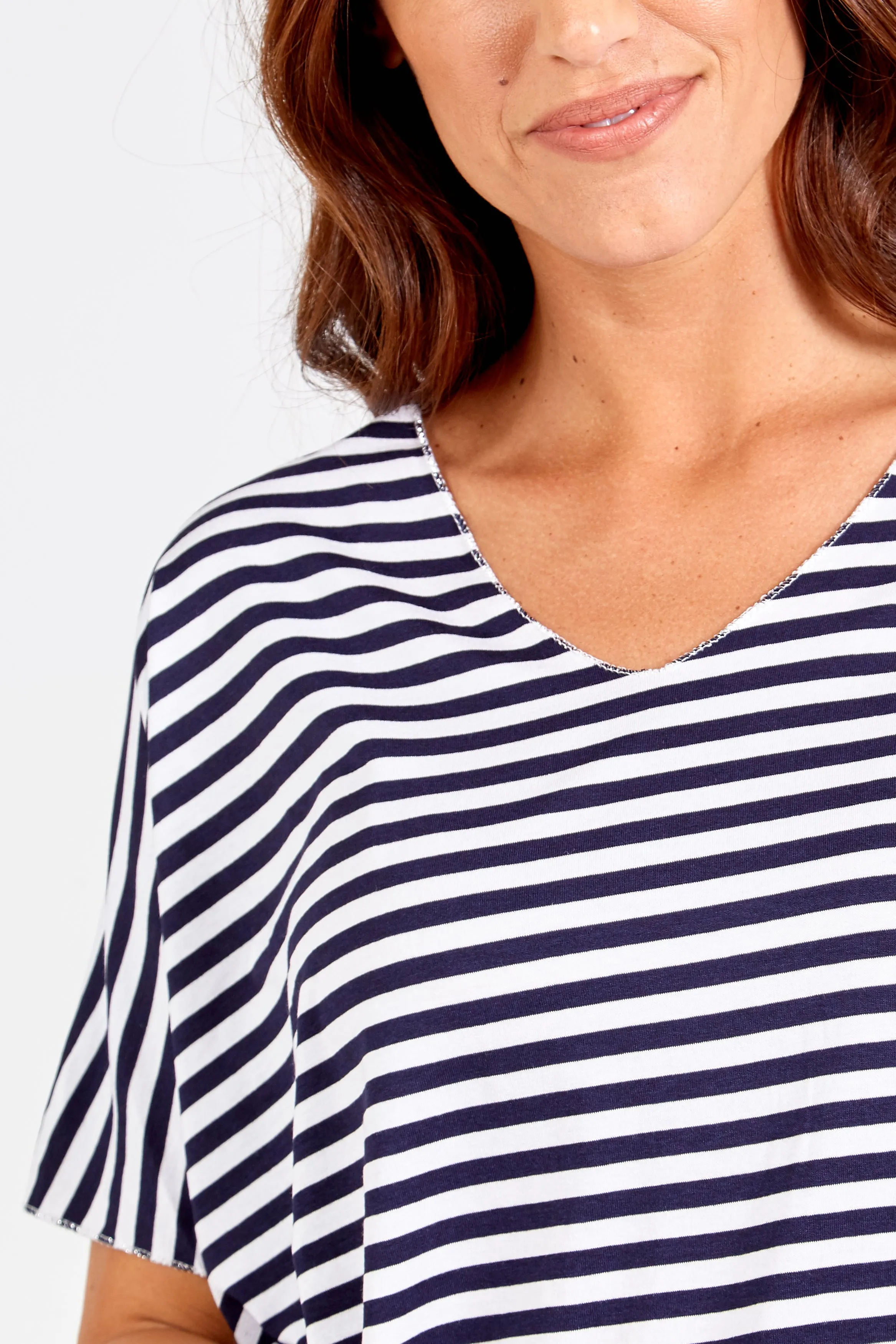 V-Neck Stripe T-Shirt