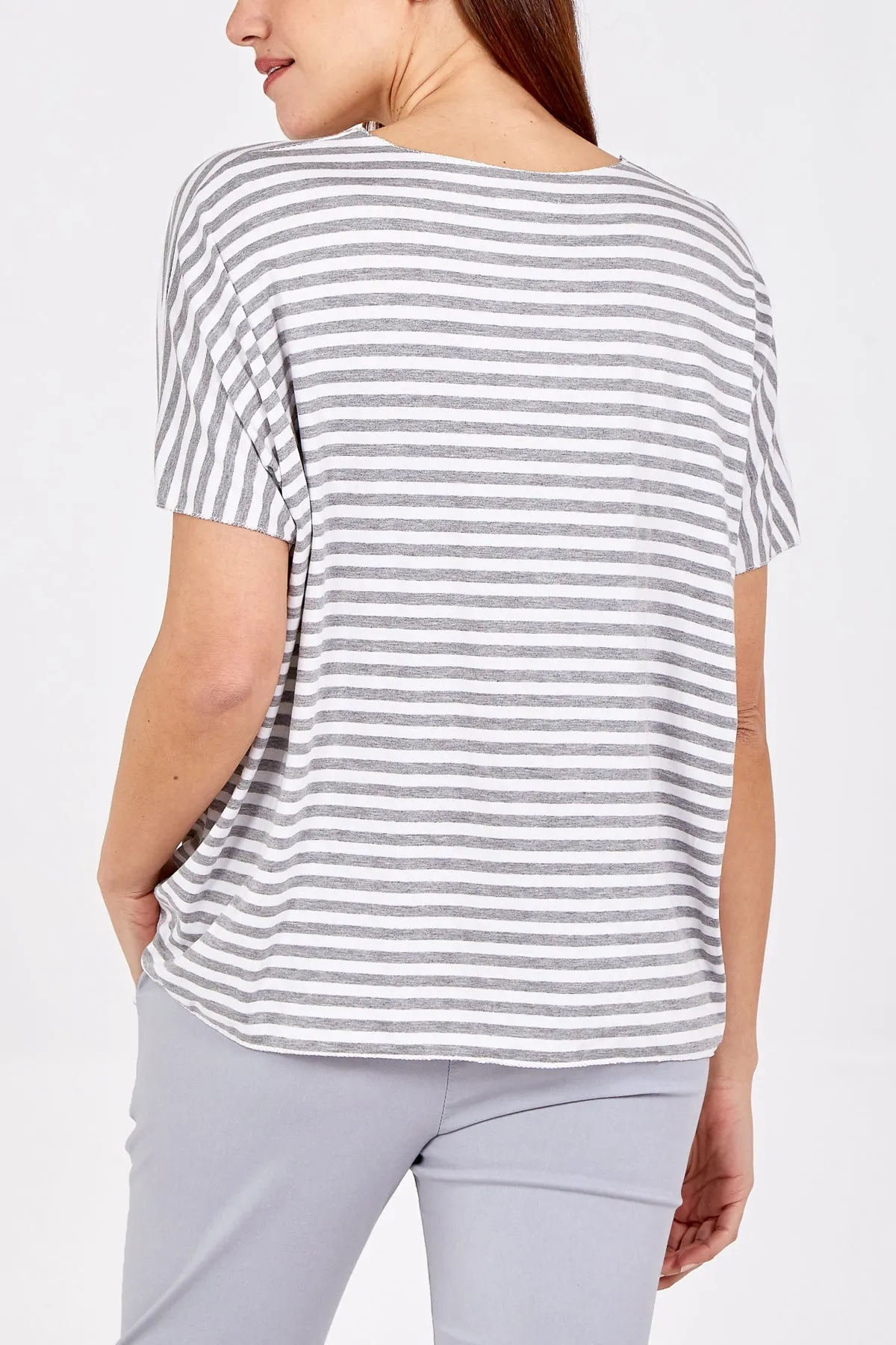 V-Neck Stripe T-Shirt